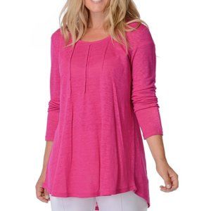 Habitat Pleated Linen Jersey Scooped Tee